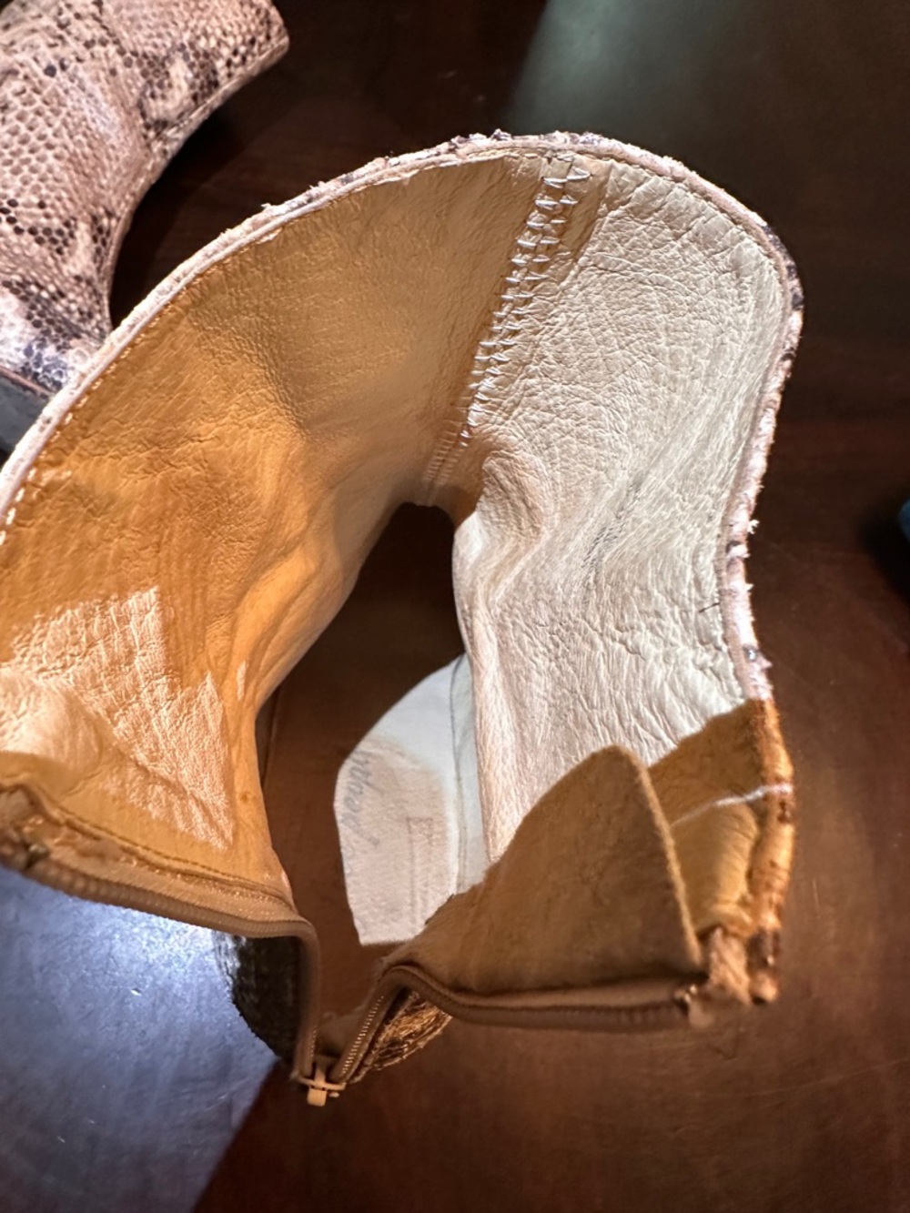 Free People Tan and Brown Snakeskin Ankle Boots - Picture 10 of 12